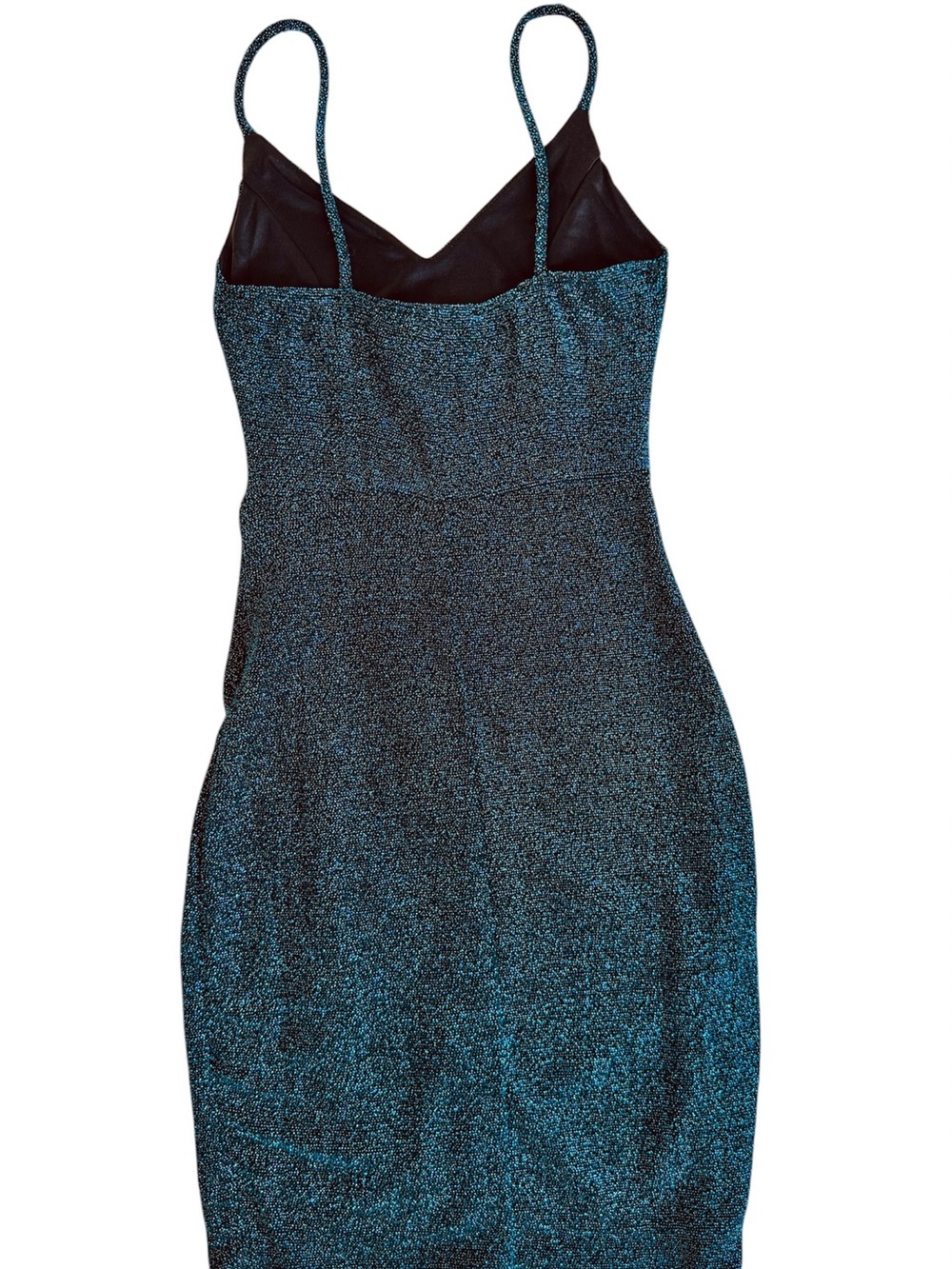 (NWT) Lulus Forever Your Girl Teal Blue Metallic Bodycon Dress - XS 💙✨ - Picture 4 of 7